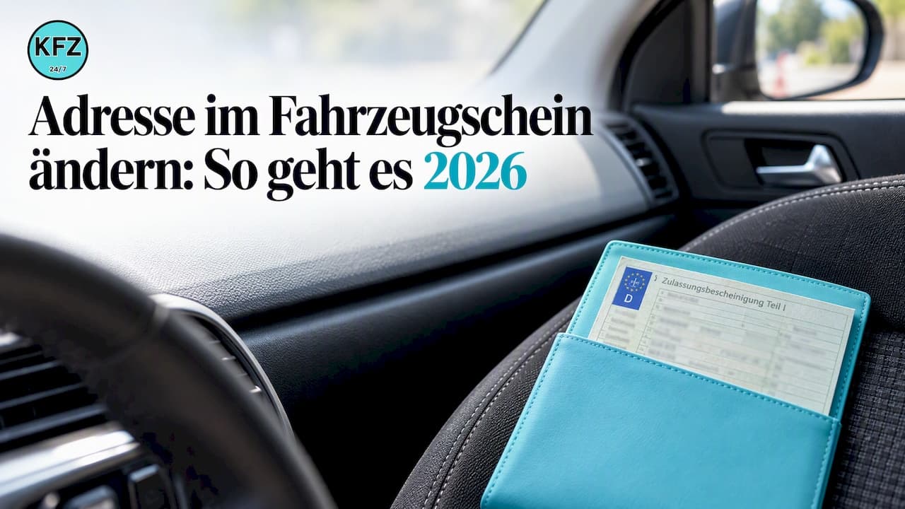 Adresse im Fahrzeugschein ändern: So geht es 2026