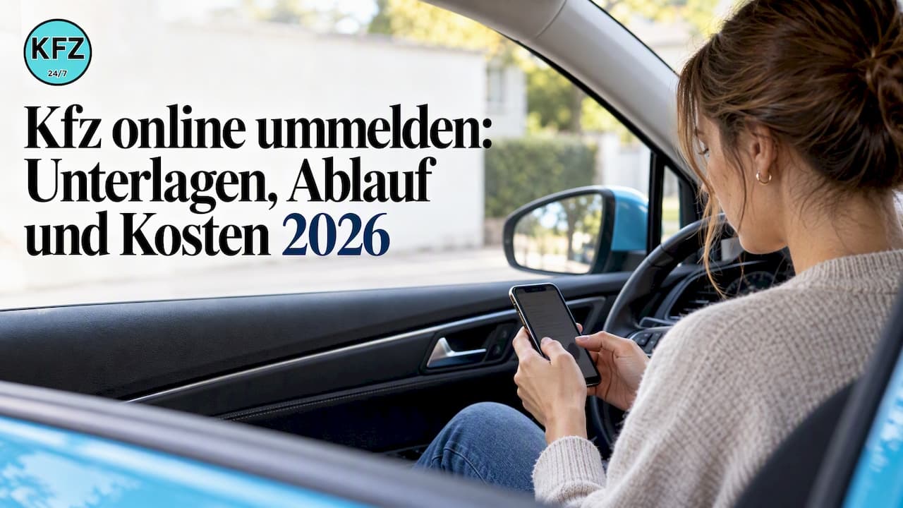Kfz online ummelden: Unterlagen, Ablauf und Kosten 2026