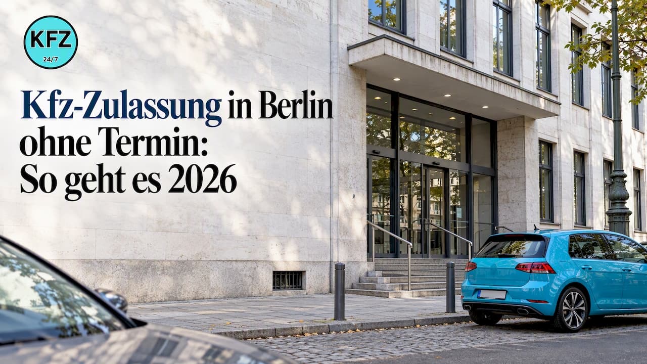 Kfz-Zulassung in Berlin ohne Termin: So geht es 2026